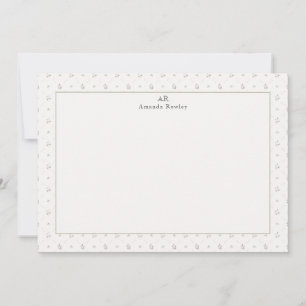 Cartão De Agradecimento Papel de carta Monograma Personalizado