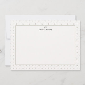 Cartão De Agradecimento Papel de carta Monograma Personalizado