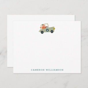 Cartão De Agradecimento Papel de Carta Personalizado de Diversão de Carros