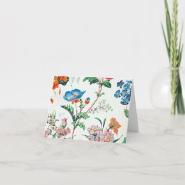 Cartão De Agradecimento Papel de parede antigo floral França 1830