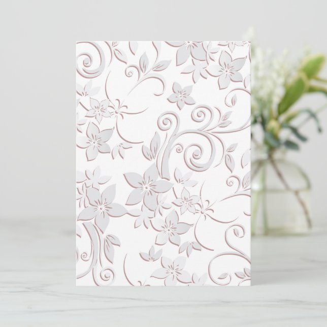 Cartão De Agradecimento Papel de parede de flores 1 (Em pé/Frente)