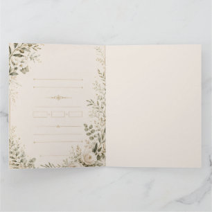 Cartão De Agradecimento Papelaria de Casamento com Charme Botânico Natural