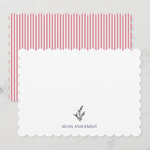 Cartão De Agradecimento Papelaria de casamento vintage com flores personal