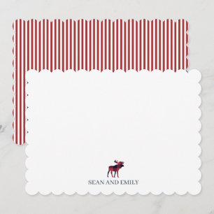 Cartão De Agradecimento Papelaria de Natal Personalizada da Moose Mountain