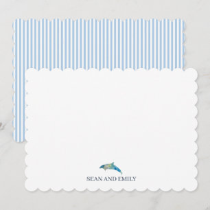 Cartão De Agradecimento Papelaria Personalizada com Logotipo de Golfinho F