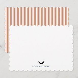 Cartão De Agradecimento Papelaria Personalizada de Halloween Assustador Mo