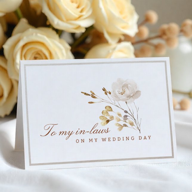 Cartão De Agradecimento Para a minha sogra no meu dia de casamento (In-Laws Wedding Day Card)