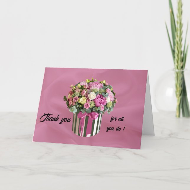 Cartão De Agradecimento Para agradecer no Dia do Profissional Administrati (Frente)