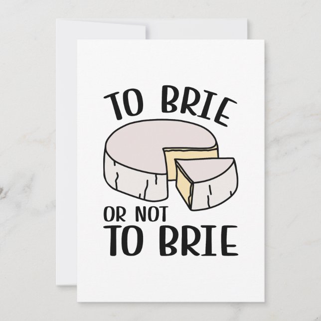 Cartão De Agradecimento Para Brie ou Não Para Brie (Frente)