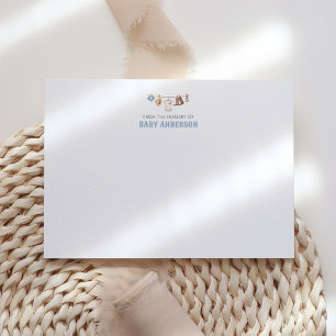 Cartão de Agradecimento para Chá de Bebê Cowboy