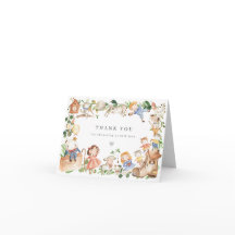 Cartão de Agradecimento para Chá de Bebê de Rimas