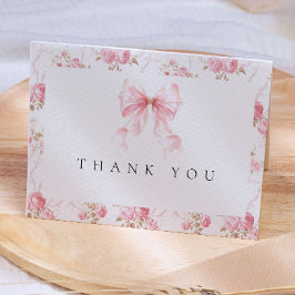 Cartão de Agradecimento para Chá de Bebê Floral Co