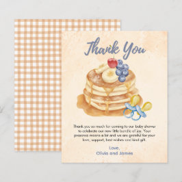 Cartão de Agradecimento para Chá de Bebê Pancakes 
