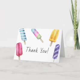 Cartão de agradecimento para chá de bebê Popsicle