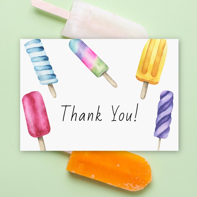 Cartão de agradecimento para chá de bebê Popsicle (Criador carregado)