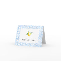 Cartão de Agradecimento para Chá de Noiva com Limã