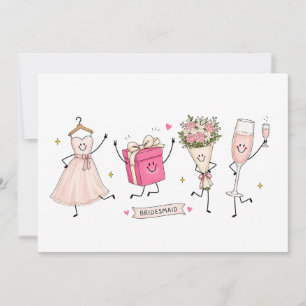 Cartão de Agradecimento para Dama de Honra
