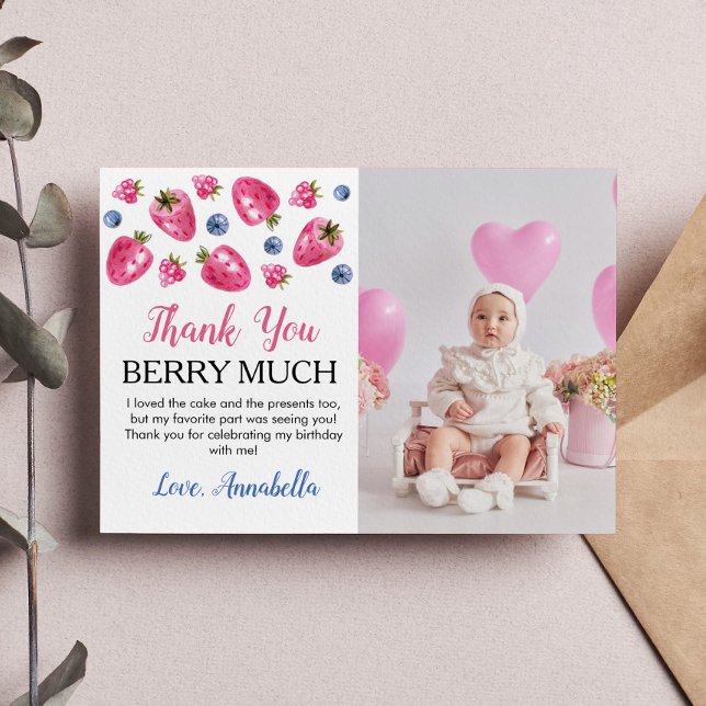 Cartão de Agradecimento para Festa de Aniversário  (Criador carregado)