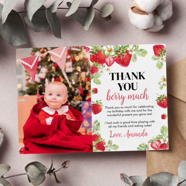 Cartão de Agradecimento para Festa de Aniversário  (Criador carregado)