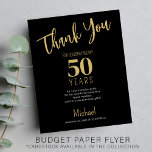 Cartão de agradecimento para festa de aniversário<br><div class="desc">Modelo de cartão de agradecimento de aniversário de data especial para qualquer idade, simples e moderno, com tipografia em negrito, orçamento baixo e acessível, modelo de folheto de papel com seu texto personalizado e assinatura. Fácil de personalizar com seus detalhes! POR FAVOR LEIA ISSO ANTES DE COMPRAR! Este é um...</div>