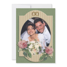 Cartão de agradecimento para foto de casamento com