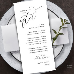 Cartão de Agradecimento para Jantar de Casamento F