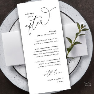 Cartão de Agradecimento para Jantar de Casamento F