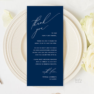 Cartão de Agradecimento para Jantar de Casamento M