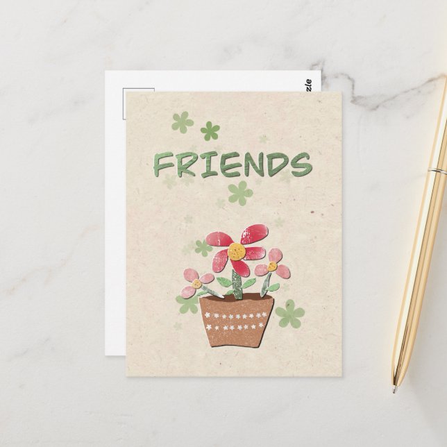 Cartão de Agradecimento Para Meus Amigos (Frente/Verso In Situ)