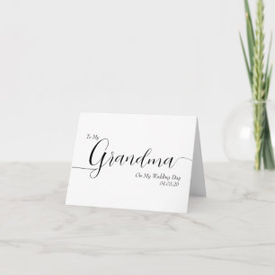 Cartão De Agradecimento Para Minha Avó No Meu Casamento Elegante Script