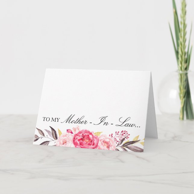 Cartão De Agradecimento Para Minha Sogra, Obrigada, Comitiva de Casamento (Frente)