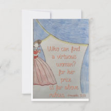 Cartão de agradecimento para Mulher Virtuosa