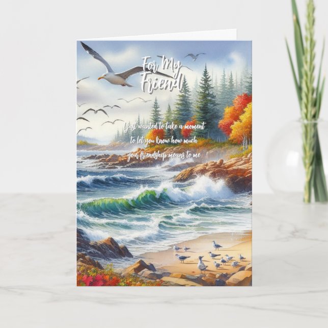 Cartão De Agradecimento Para o meu amigo (Frente)