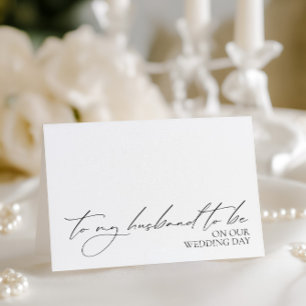 Cartão De Agradecimento "Para o meu marido estar no meu dia de casamento"