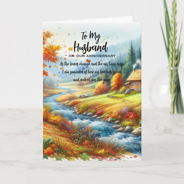 Cartão De Agradecimento Para o meu marido no nosso aniversário (Frente)