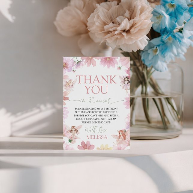 Cartão de Agradecimento para Primeiro Aniversário  (Criador carregado)
