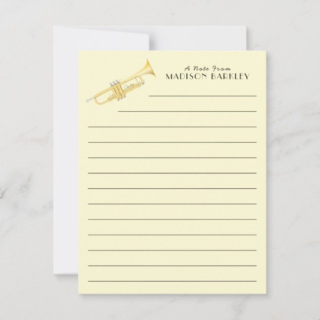 Cartão de Agradecimento para Professor de Banda de (Frente)