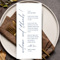 Cartão de Agradecimento para Recepção de Casamento