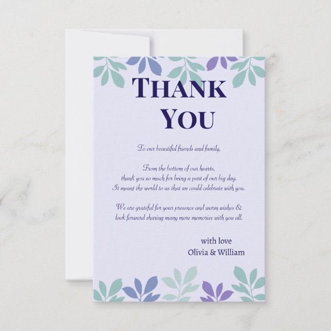 Cartão De Agradecimento Para Sempre Começa Aqui: Um Casamento (Frente)