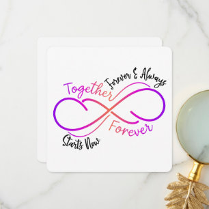 Cartão De Agradecimento Para sempre e sempre - Placa de Dia de os namorado