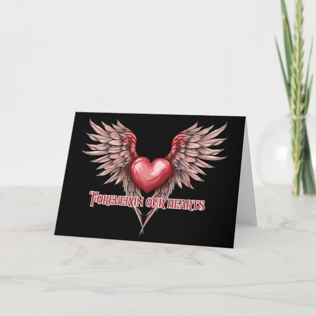 Cartão De Agradecimento Para sempre em nossos corações (Frente)