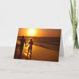 Cartão De Agradecimento Para sempre, para o pôr do sol