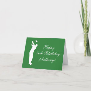 Cartão De Agradecimento Parabéns 70 Birthday Golfer Par
