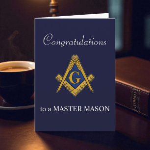 Cartão De Agradecimento Parabéns Freemason Masonic Master Mason