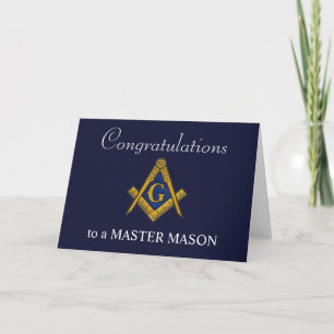 Cartão De Agradecimento Parabéns Freemason Masonic Master Mason