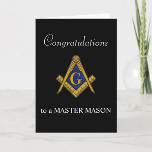 Cartão De Agradecimento Parabéns Freemason Masonic Master Mason