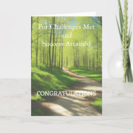 Cartão De Agradecimento Parabéns na placa dobrada com êxito