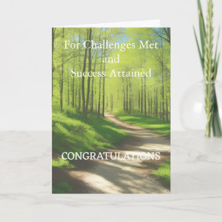 Cartão De Agradecimento Parabéns na placa dobrada com êxito