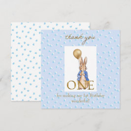 Cartão De Agradecimento Parabéns pelo Primeiro Aniversário