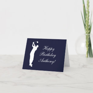 Cartão De Agradecimento Parabéns Personalizados Feliz Aniversário Golfe Es
